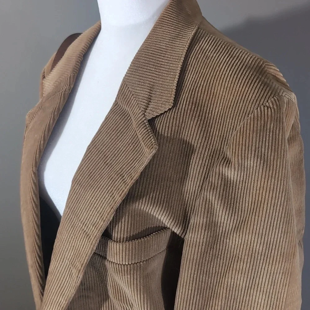 Levi Strauss & Co Brown Corduroy Blazer With Suede Elbow Patches